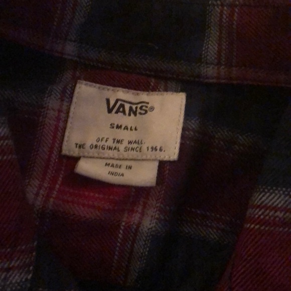 Boys Vans Navy and Red flannel - size Small - Picture 3 of 5